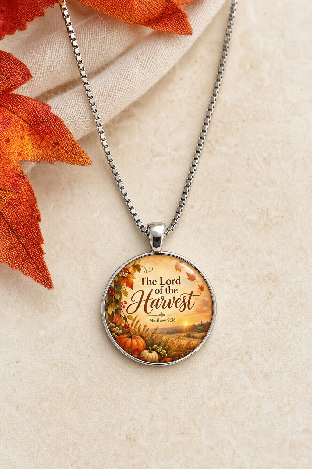The Lord of the Harvest Scripture Necklace,Studio7Fashion