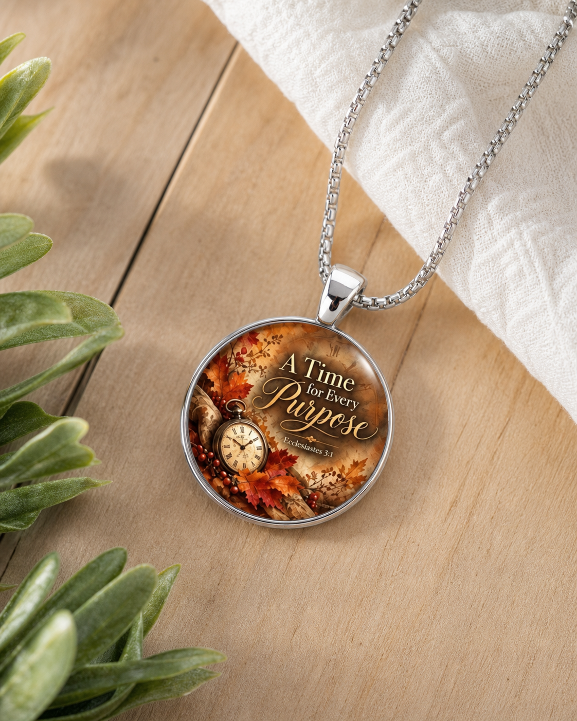 A Time for Every Purpose Ecclesiastes 3:1 Necklace,Studio7Fashion