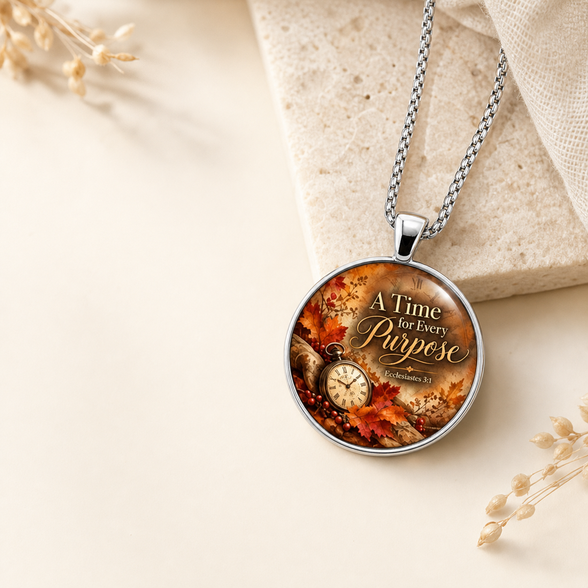 A Time for Every Purpose Ecclesiastes 3:1 Necklace,Studio7Fashion