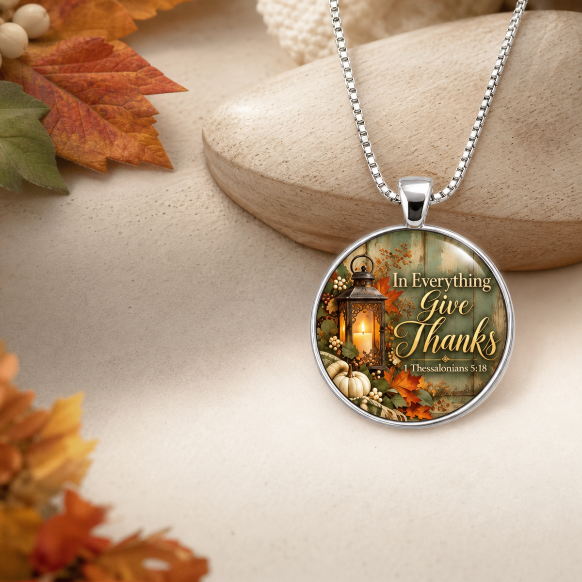 In Everything Give Thanks Faith Necklace,Studio7Fashion