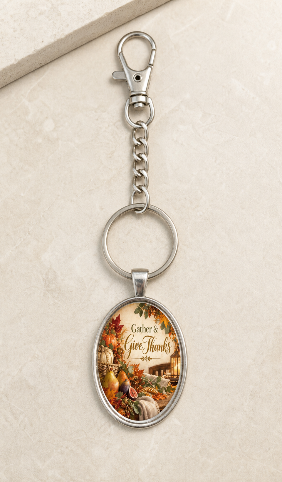 keychain, harvest keychain, fall accessory, Thanksgiving gift, autumn decor, Gather and Give Thanks, pumpkin keychain, seasonal gift, gift,Studio7Fashion