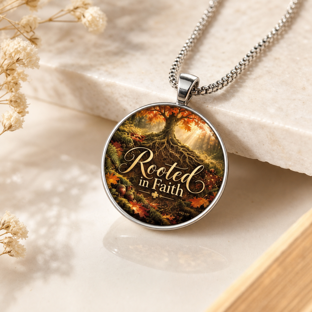 Rooted in Faith Autumn Forest Necklace,Studio7Fashion