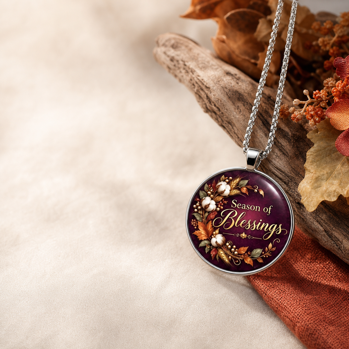 Season of Blessings Floral Pendant Necklace,Studio7Fashion