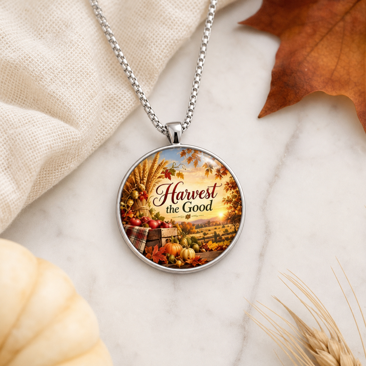 Harvest the Good Autumn Pendant Necklace,Studio7Fashion