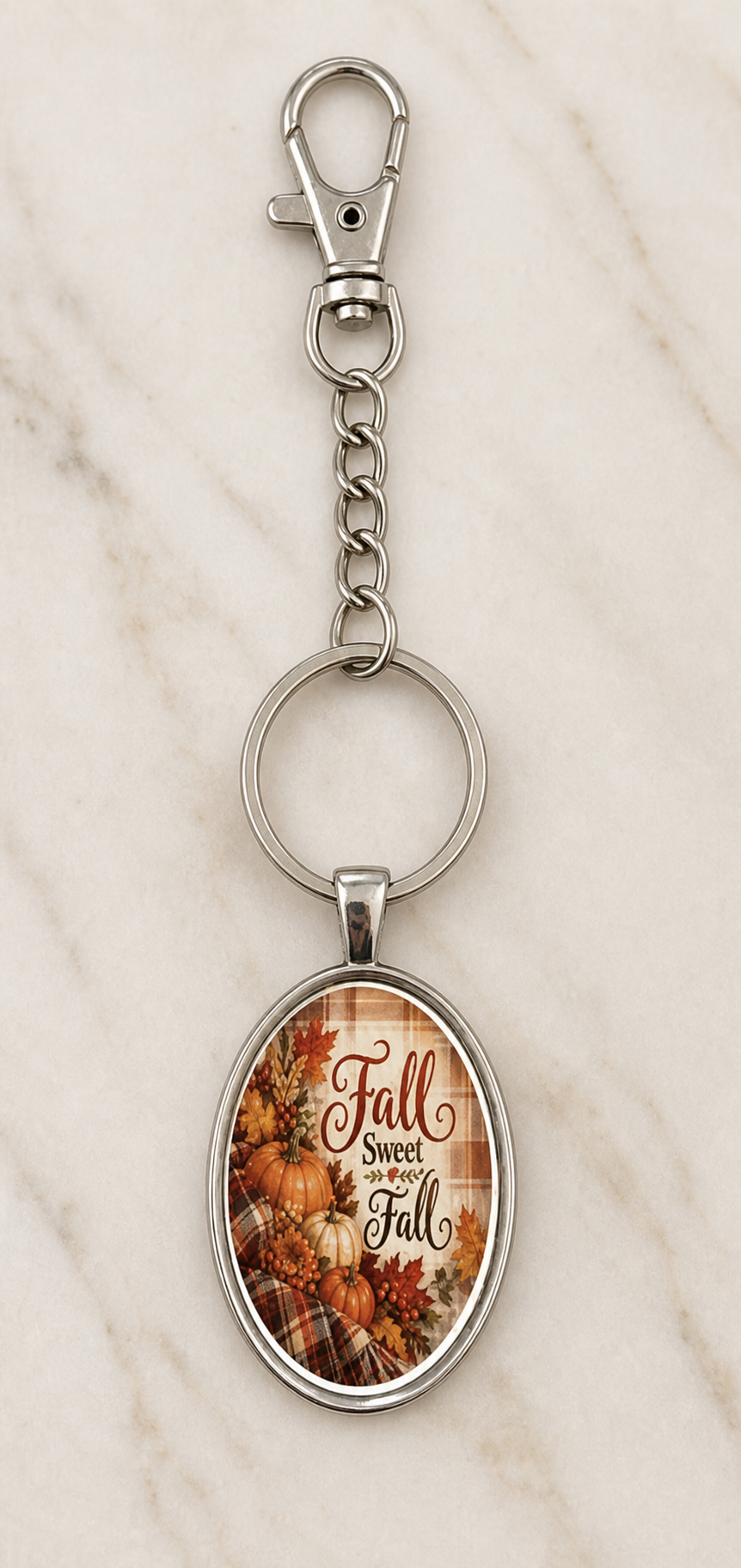 keychain, fall keychain, autumn accessory, pumpkin keychain, seasonal gift, fall decor, plaid, orange, everyday accessory, gift,Studio7Fashion