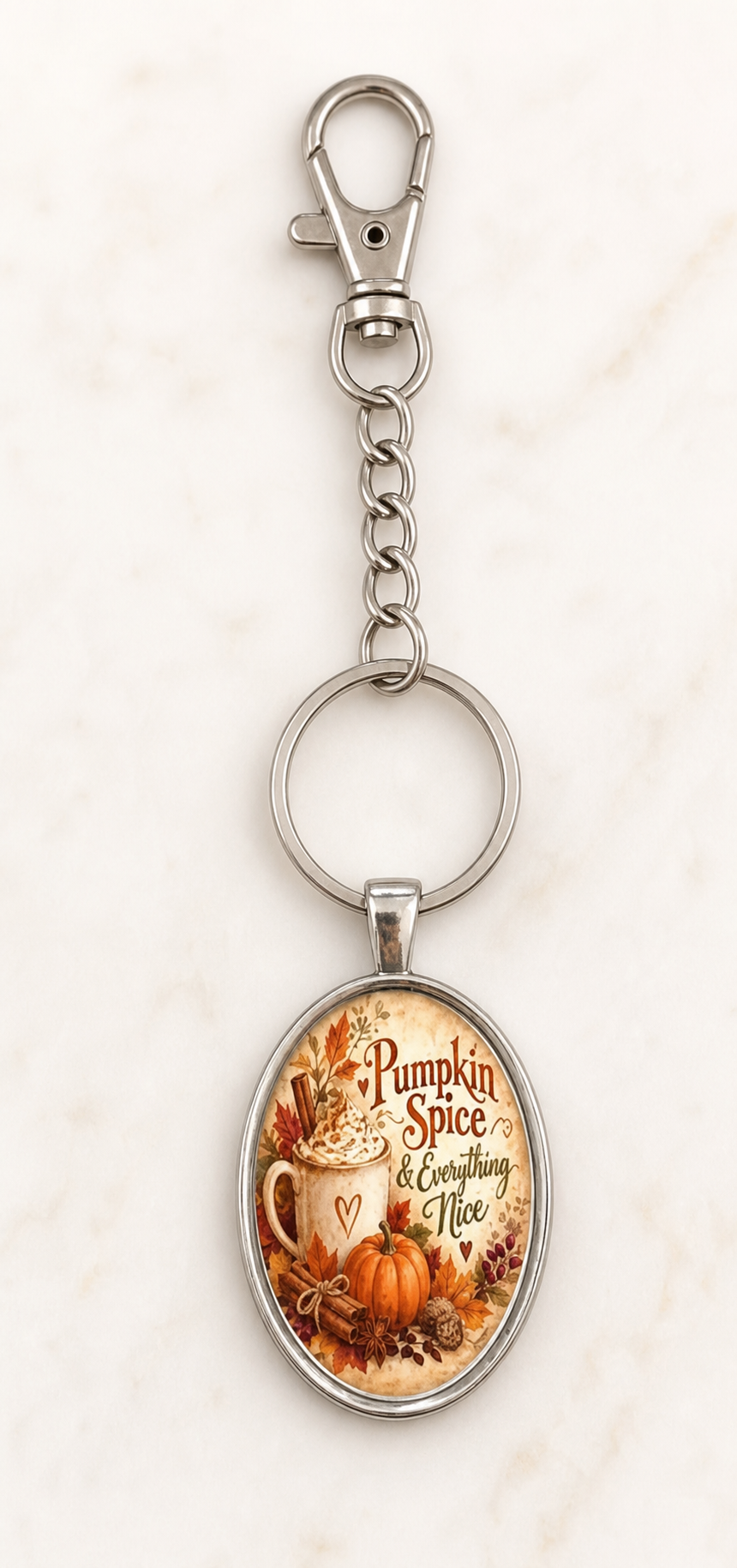 keychain, pumpkin spice, fall accessory, autumn, seasonal gift, orange, pumpkin, coffee lover gift, bag charm, everyday accessory,Studio7Fashion