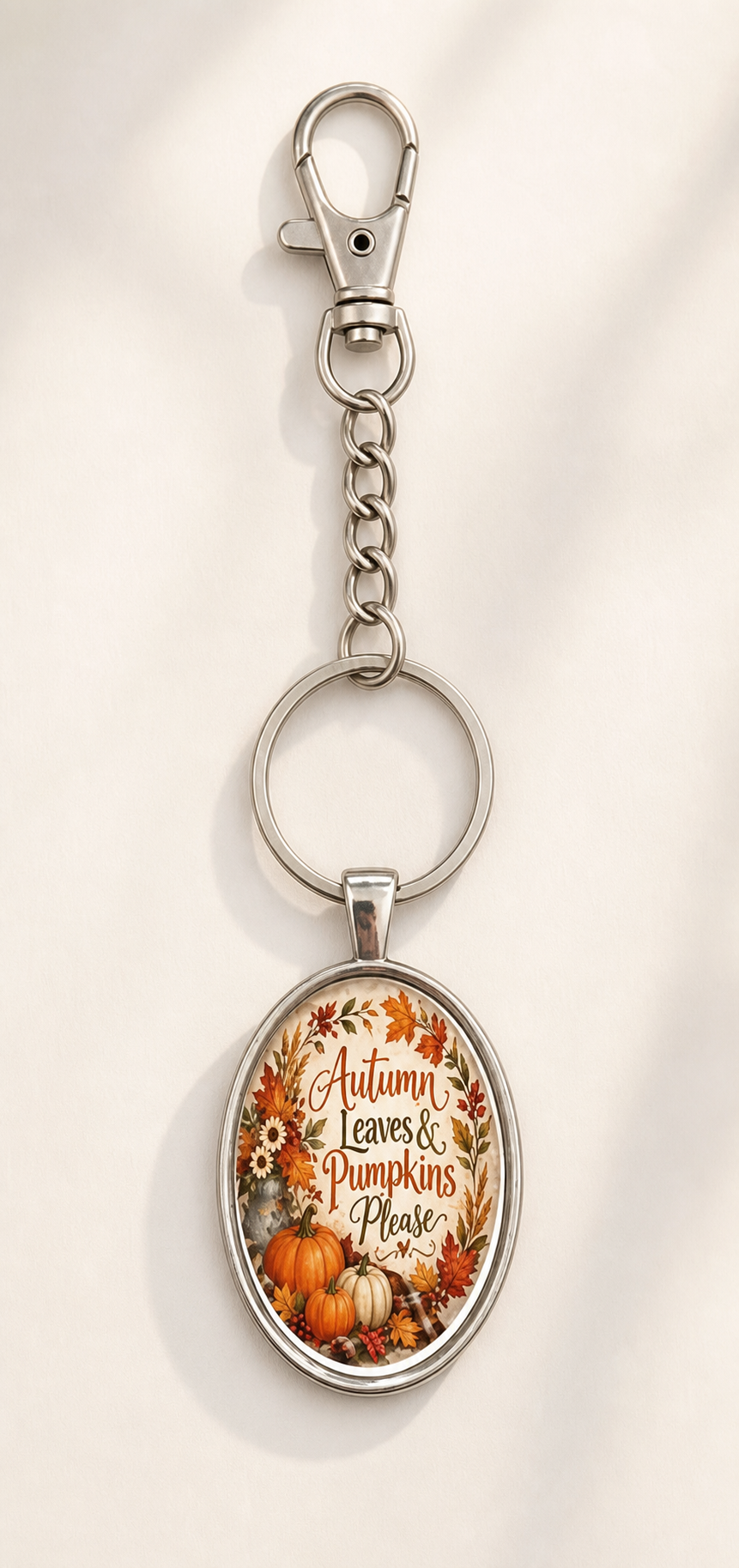 keychain, fall keychain, autumn keychain, pumpkin keychain, autumn leaves, seasonal accessory, floral keychain, orange, red, green, gift,Studio7Fashion