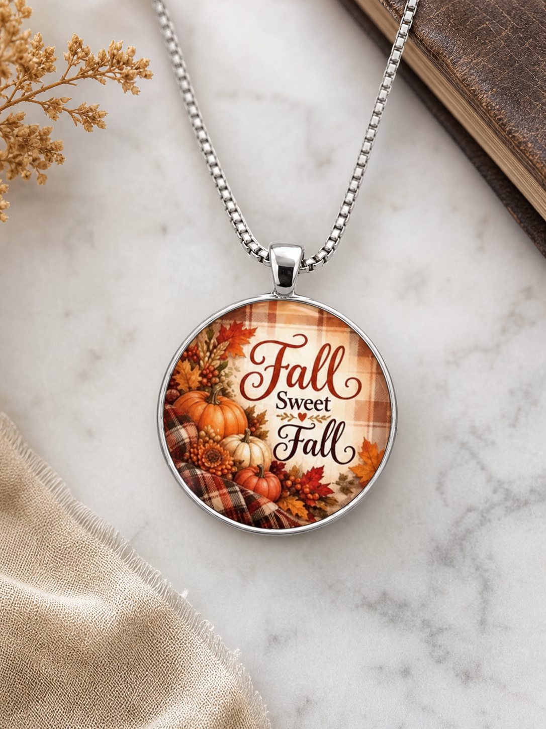 Fall Sweet Fall Pumpkin Necklace,Studio7Fashion