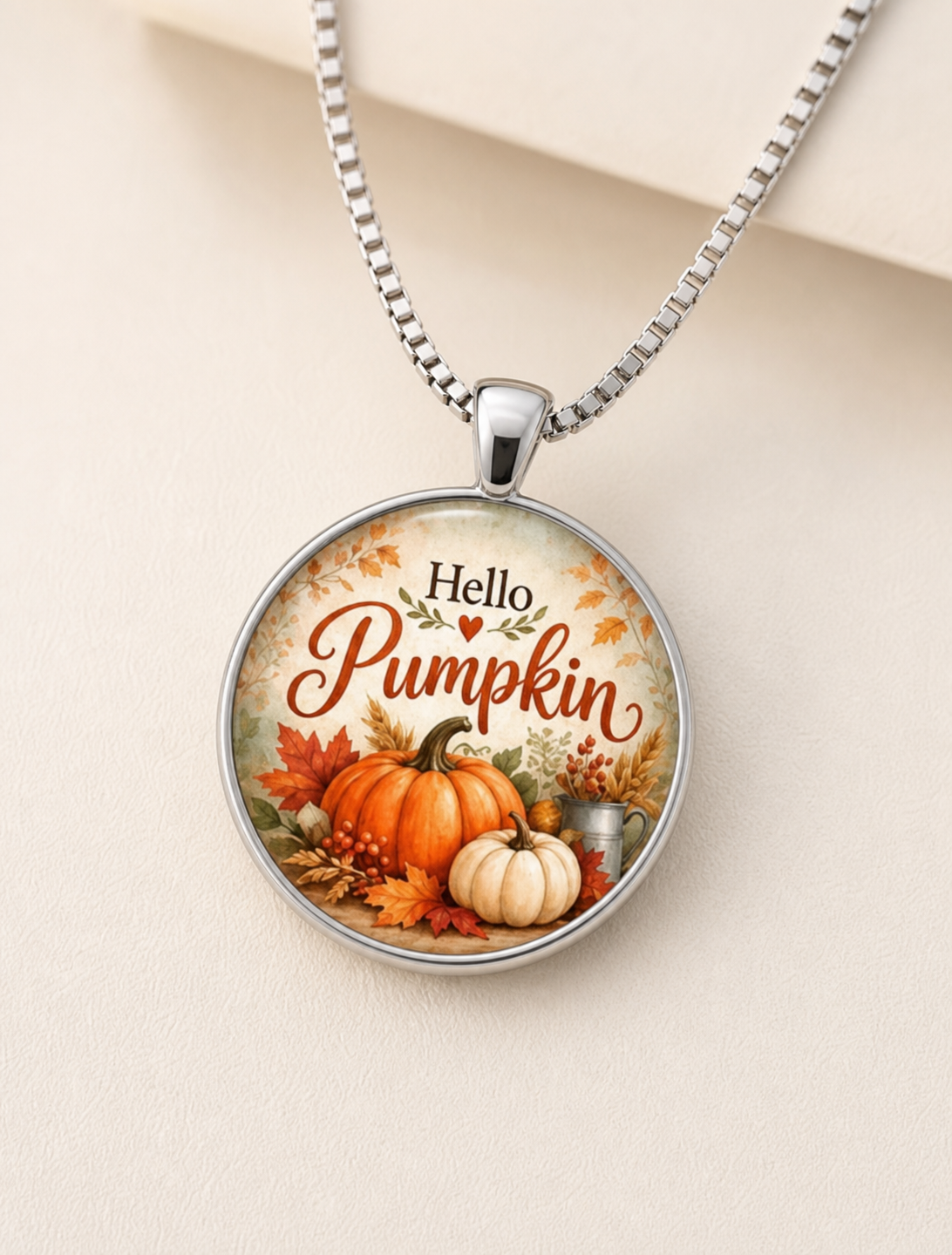 necklace, fall jewelry, autumn jewelry, pumpkin jewelry, harvest, hello pumpkin, seasonal jewelry, gift, women's jewelry,Studio7Fashion