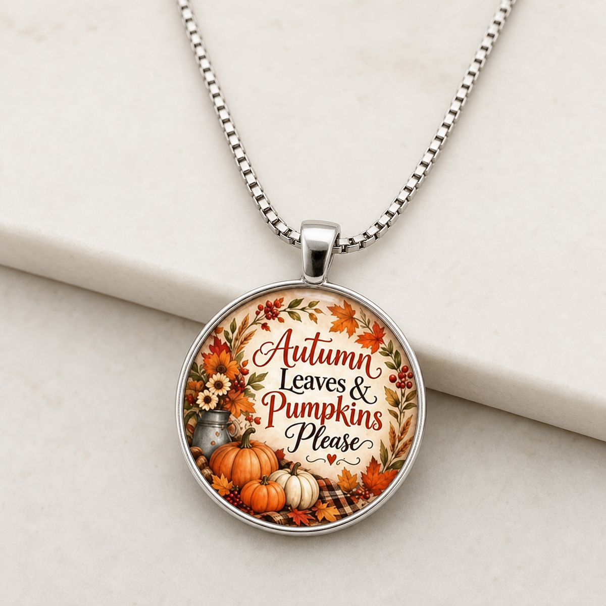 necklace, pendant necklace, autumn jewelry, fall jewelry, pumpkin jewelry, fall leaves, seasonal jewelry, orange jewelry, gift, everyday wear,Studio7Fashion