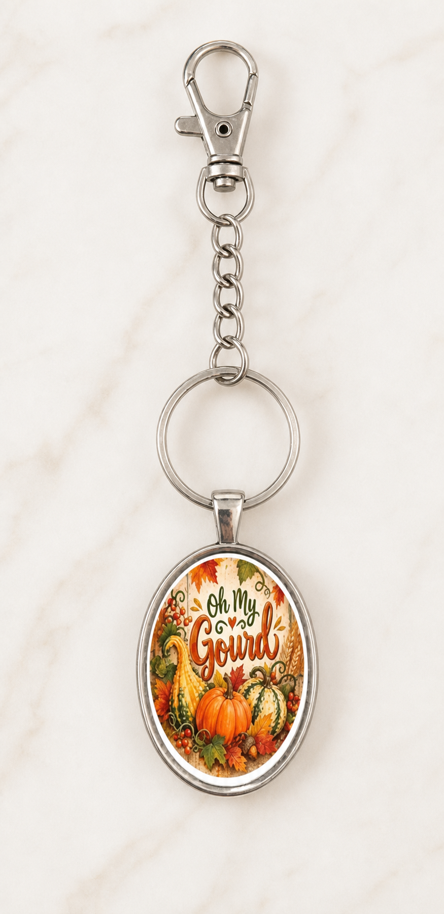 keychain, pumpkin keychain, Oh My Gourd, fall accessory, autumn decor, harvest, seasonal gift, pumpkin lover, silver-tone keychain,Studio7Fashion