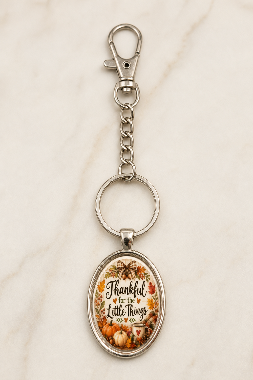 keychain, oval keychain, thankful keychain, gratitude gift, Thanksgiving accessory, fall accessory, pumpkin keychain, autumn gift, gift for her, gift for anyone,Studio7Fashion