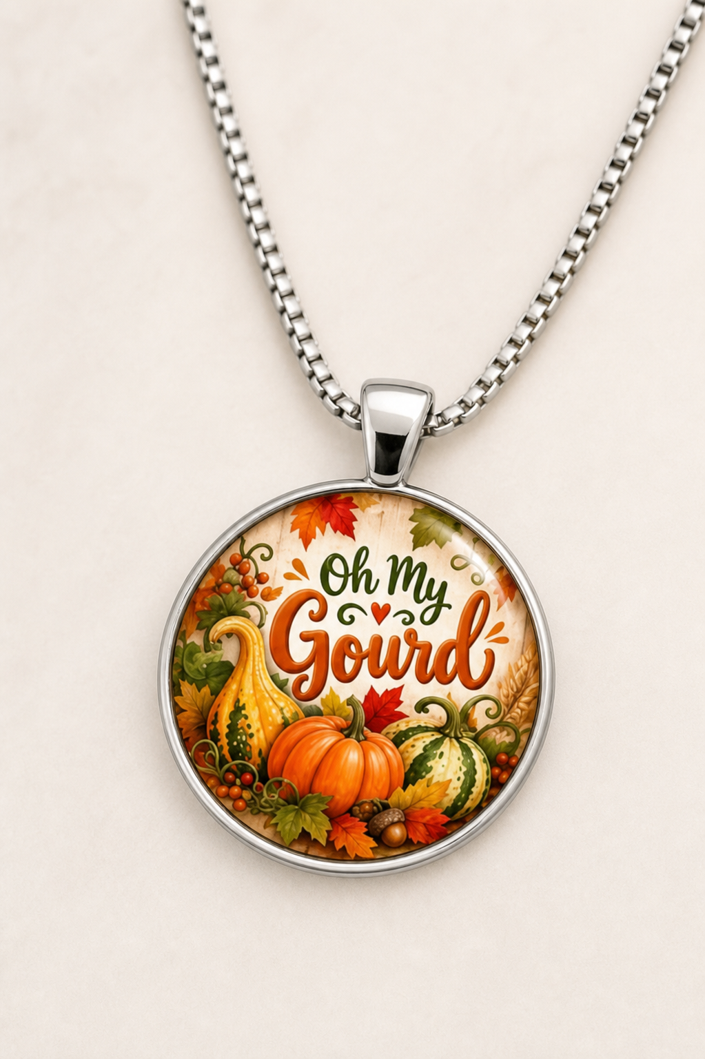 necklace, fall jewelry, autumn jewelry, pumpkin necklace, harvest jewelry, Oh My Gourd, seasonal jewelry, gift, Thanksgiving, women’s jewelry,Studio7Fashion