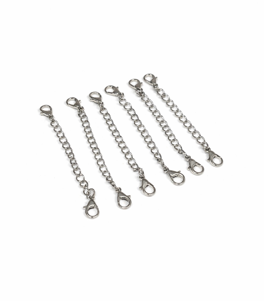 3 Inch Double Lobster Clasp Extender Chains (6pk)