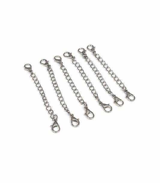3 Inch Double Lobster Clasp Extender Chains (6pk)