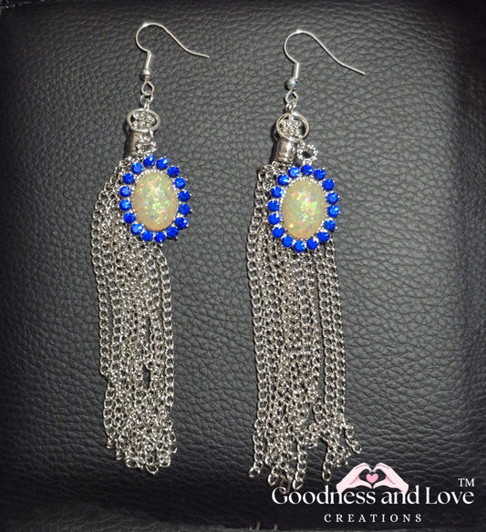 Ocean’s Embrace Tassel Earrings