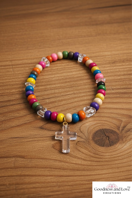 Kaleidoscope Faith Cross Bracelet