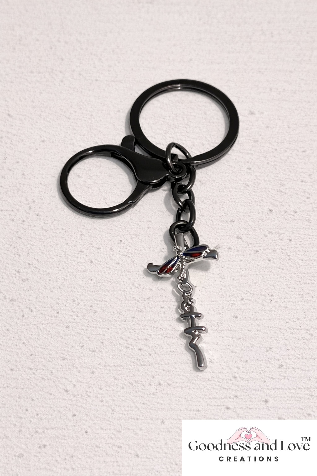 Dragonfly Faith Keychain