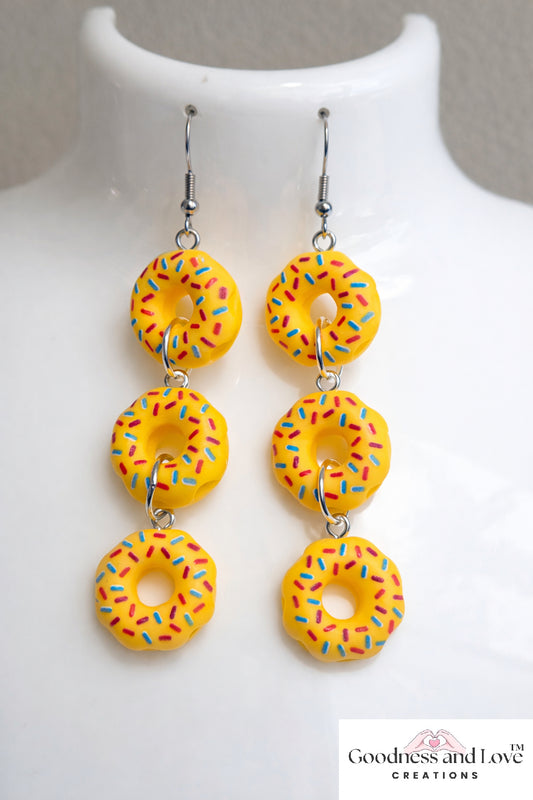 Butterscotch Dream Donut Earrings