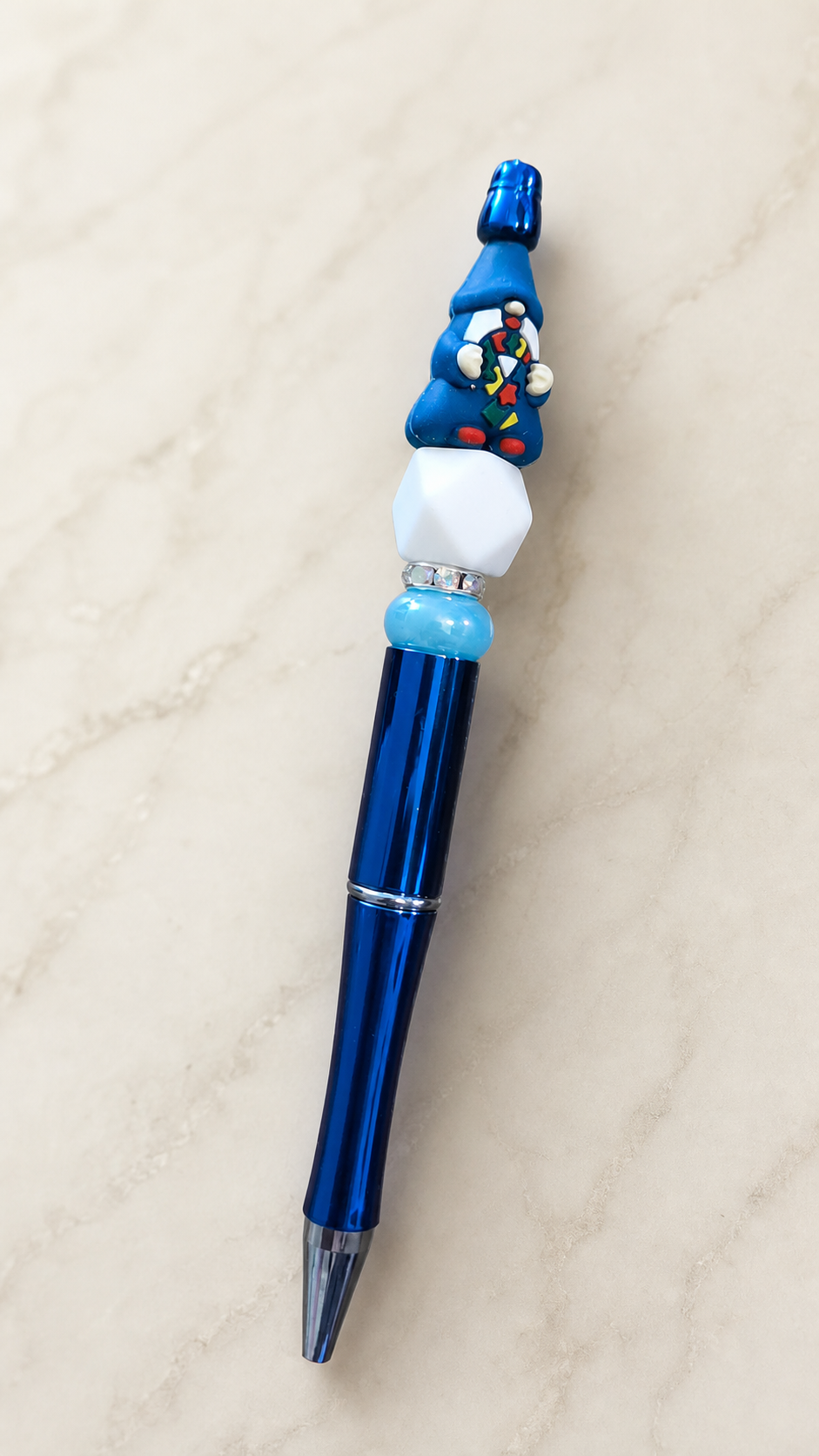 pen, decorative pen, novelty pen, gnome pen, blue pen, colorful pen, writing accessory, desk accessory, gift,Studio7Fashion