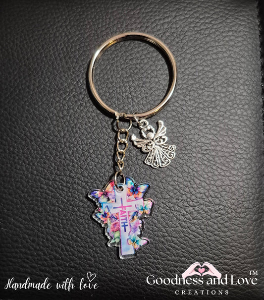 Butterfly Faith Keychain