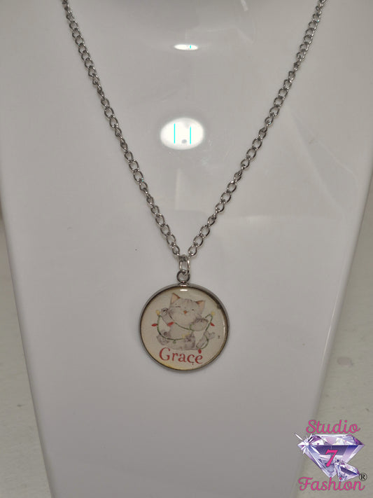 Tangled in Grace Kitten Necklace