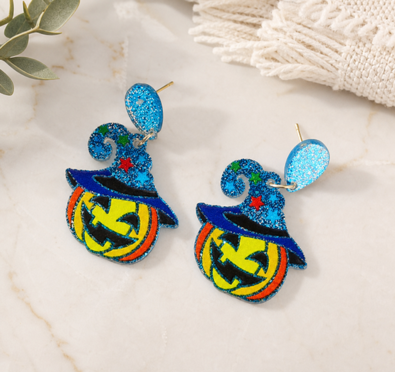 Colorful Glitter Dangle Earrings,Studio7Fashion