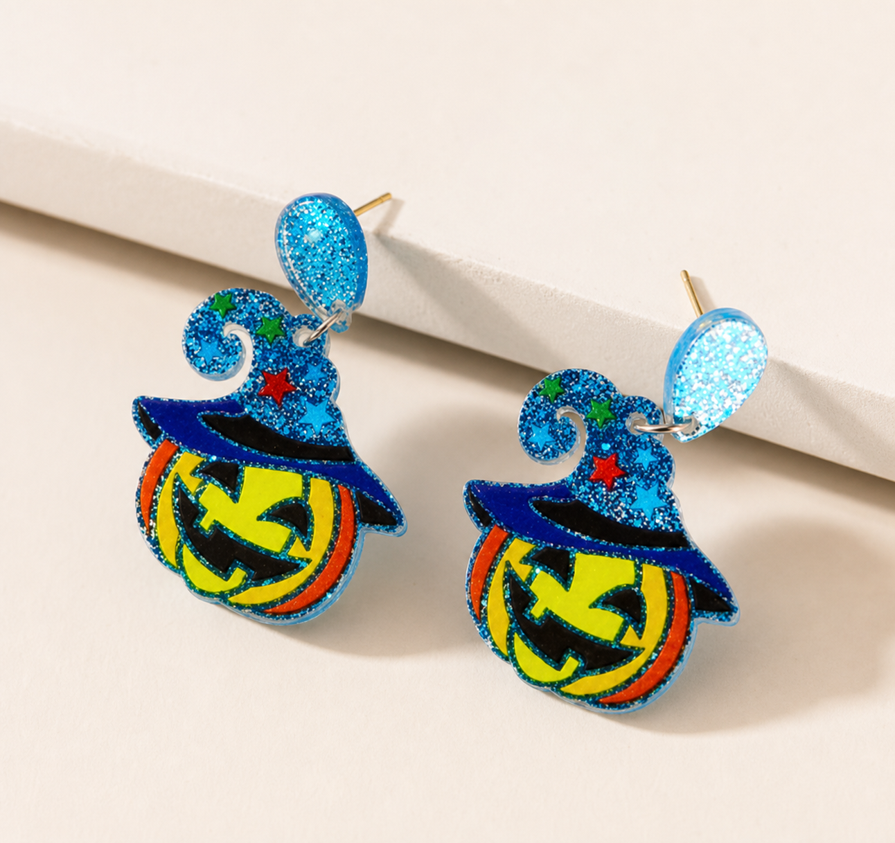 earrings, dangle earrings, glitter earrings, colorful jewelry, blue earrings, statement earrings, women's accessories, unisex accessories, everyday wear, gift, party,Studio7Fashion