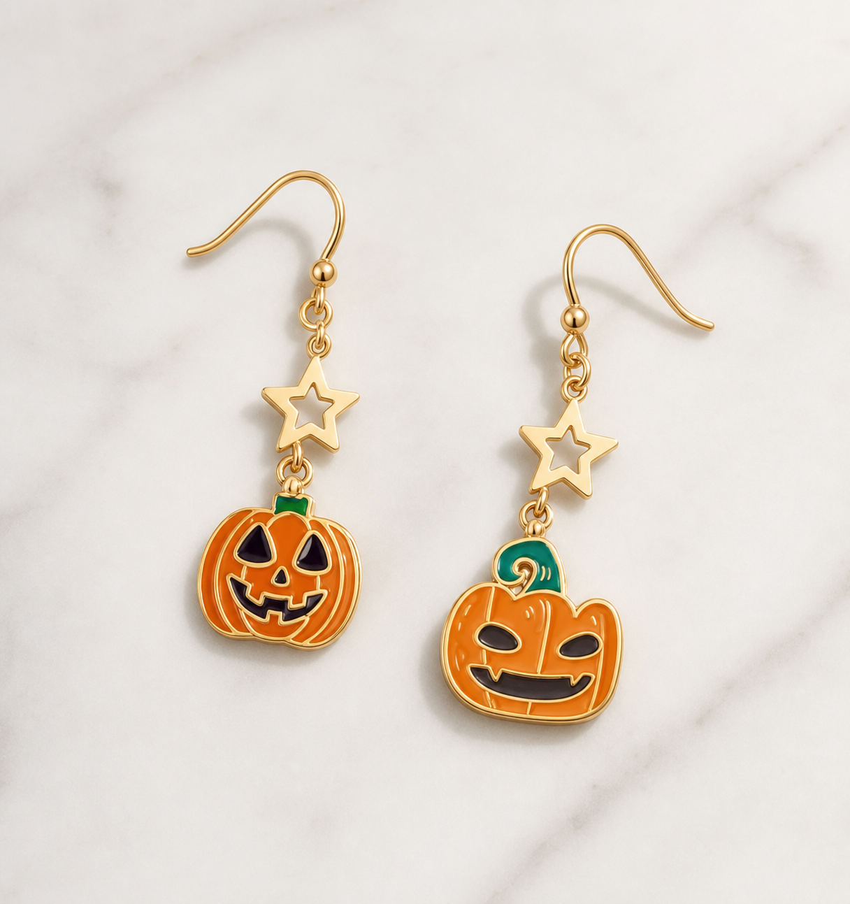 earrings, Halloween earrings, pumpkin earrings, jack-o-lantern, dangle earrings, drop earrings, fall accessories, Halloween jewelry, orange earrings, gift,Studio7Fashion