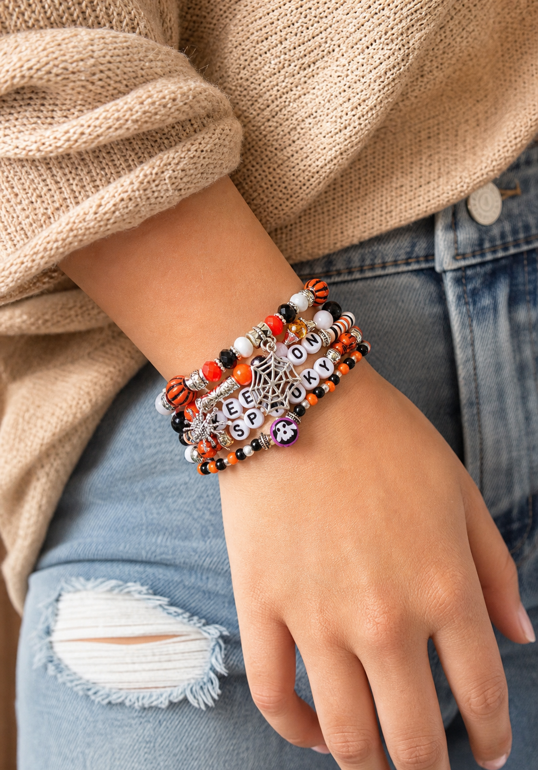 Spooky Halloween Beaded Bracelet | Studio7Fashion,Studio7Fashion