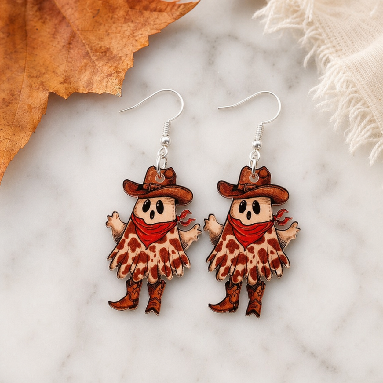 Cowboy Ghost Earrings,Studio7Fashion