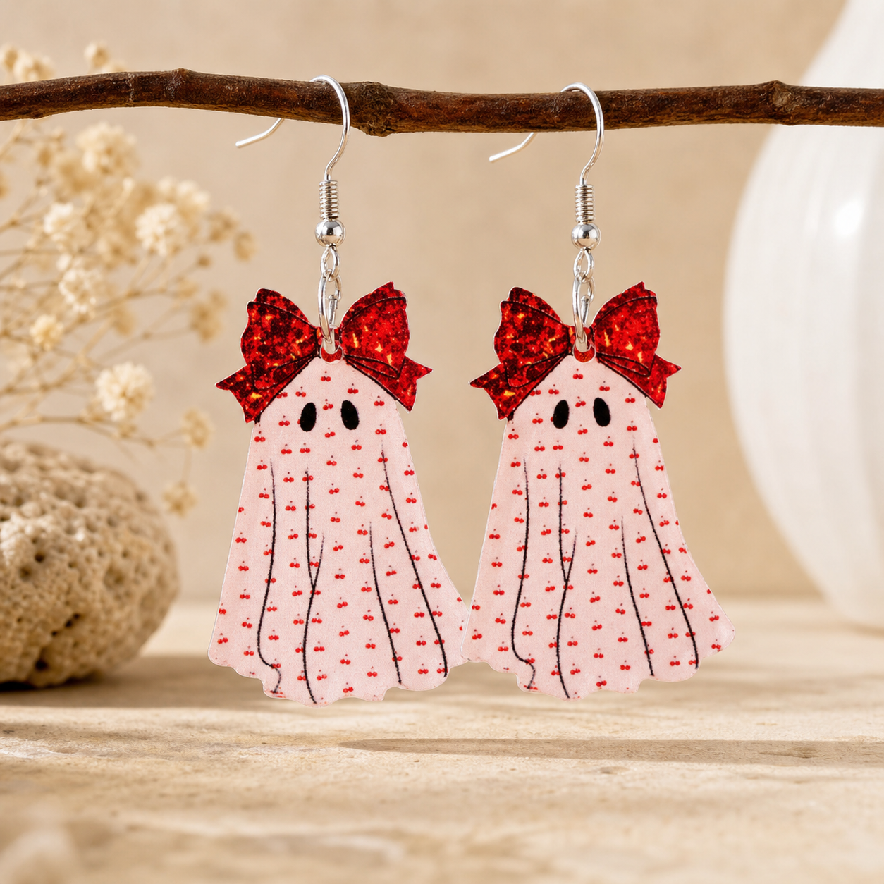 Red Bow Dress Earrings,Studio7Fashion