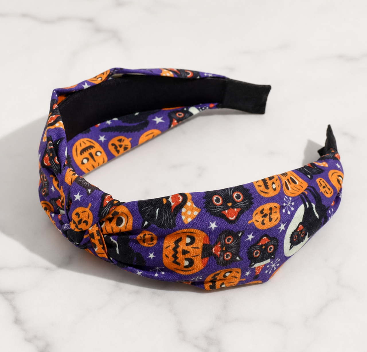 hair accessory, Halloween hair accessory, Halloween, fall accessory, pumpkin, black cat, purple, orange, seasonal style, Halloween gift,Studio7Fashion