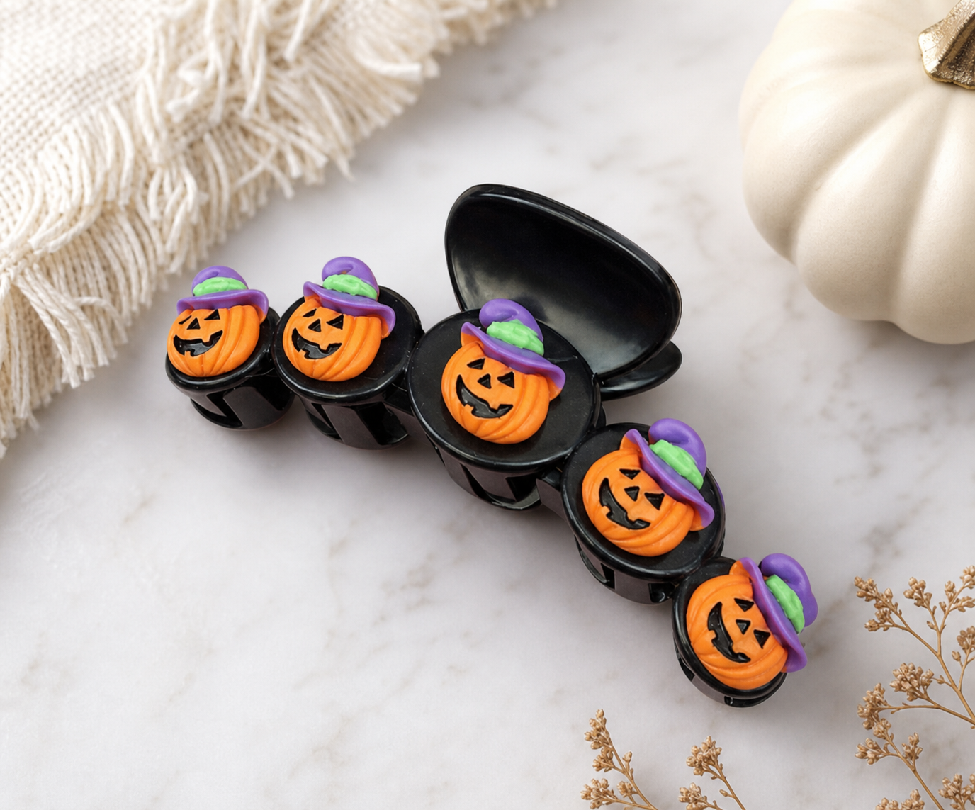 Halloween Pumpkin Hair Claw Clip,Studio7Fashion