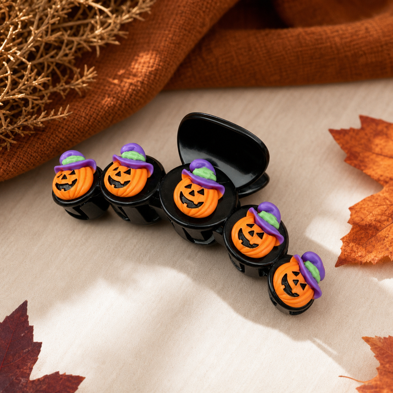 Halloween Pumpkin Hair Claw Clip,Studio7Fashion
