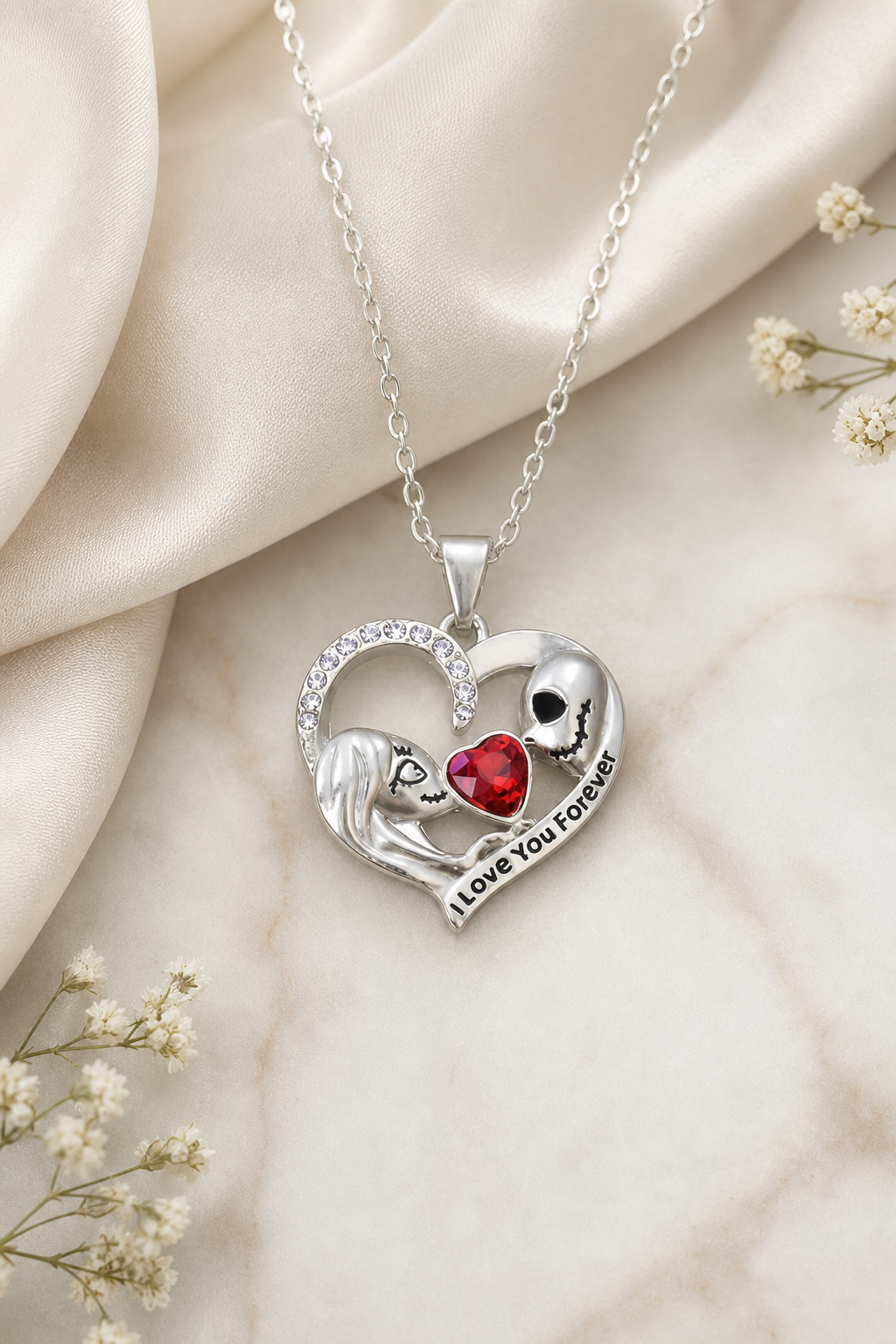 I Love You Forever Heart Pendant Necklace,Studio7Fashion