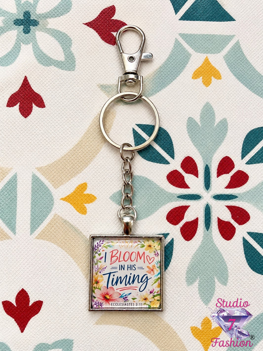 In His Timing Keychain