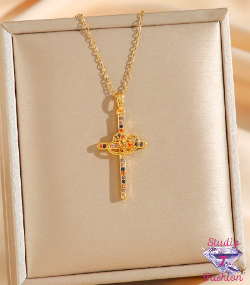 Infinite Faith Cross Necklace Gold