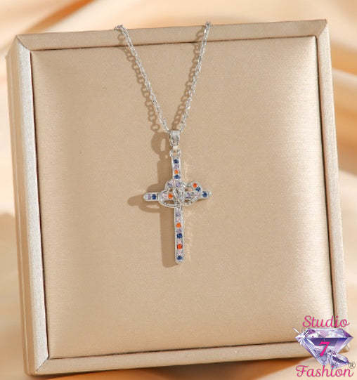 Infinite Faith Cross Necklace Silver