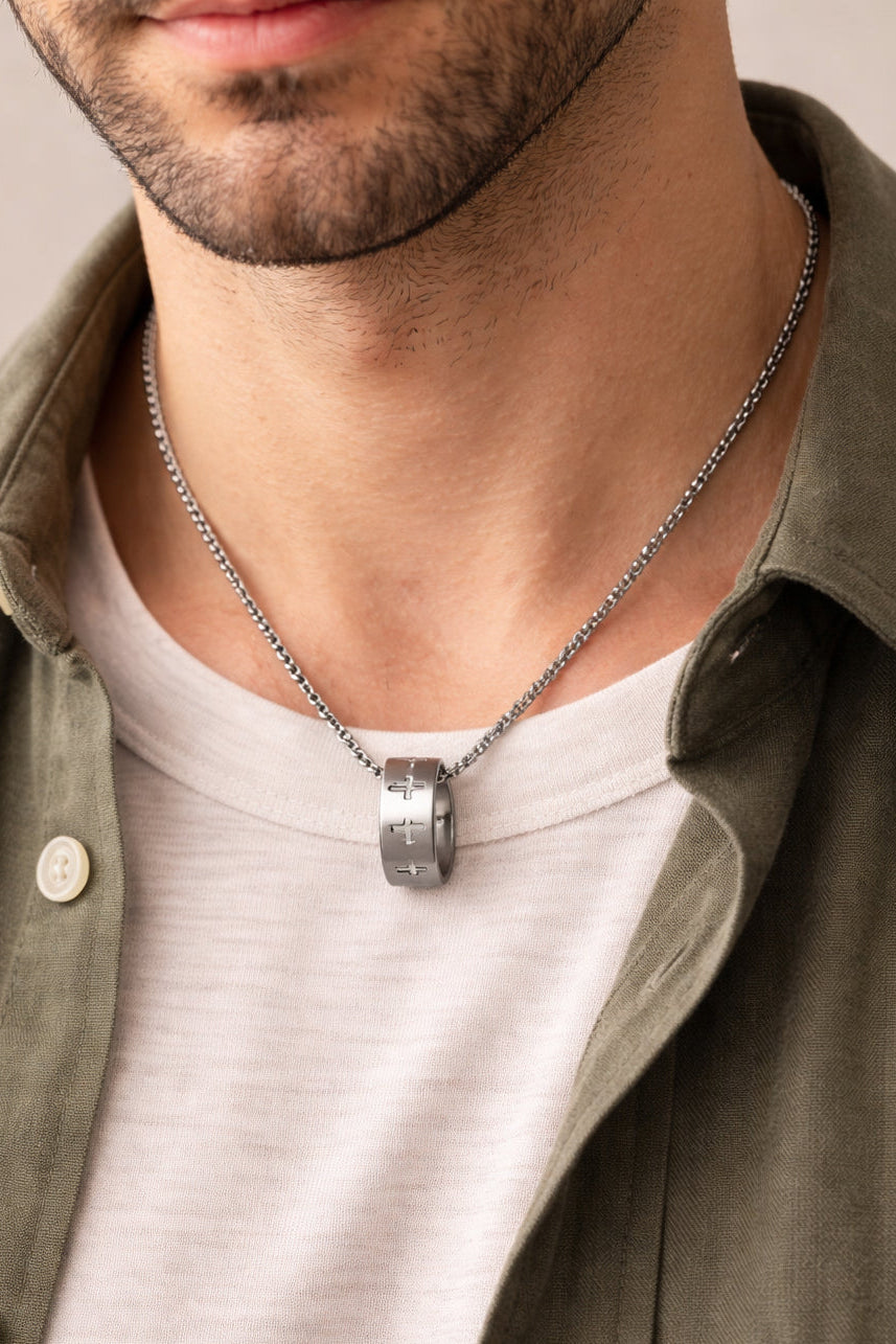 The Infinite Cross Core Necklace Silver