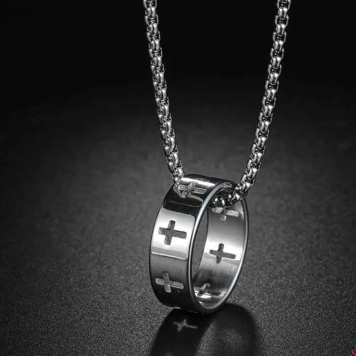 The Infinite Cross Core Necklace Silver