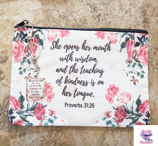 Wisdom & Kindness Floral Multifunctional Bag