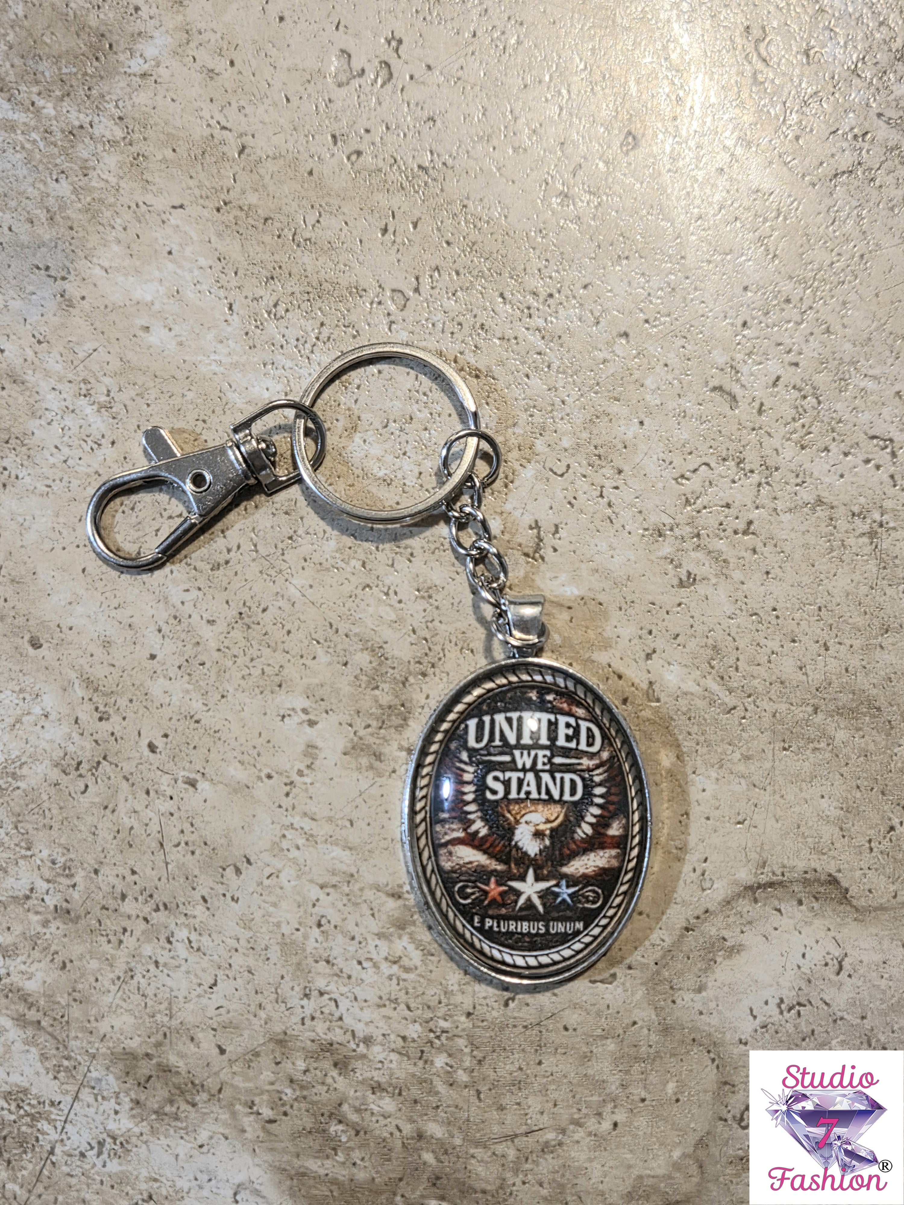 United We Stand Patriotic Eagle Keychain – Studio7Fashion Shop