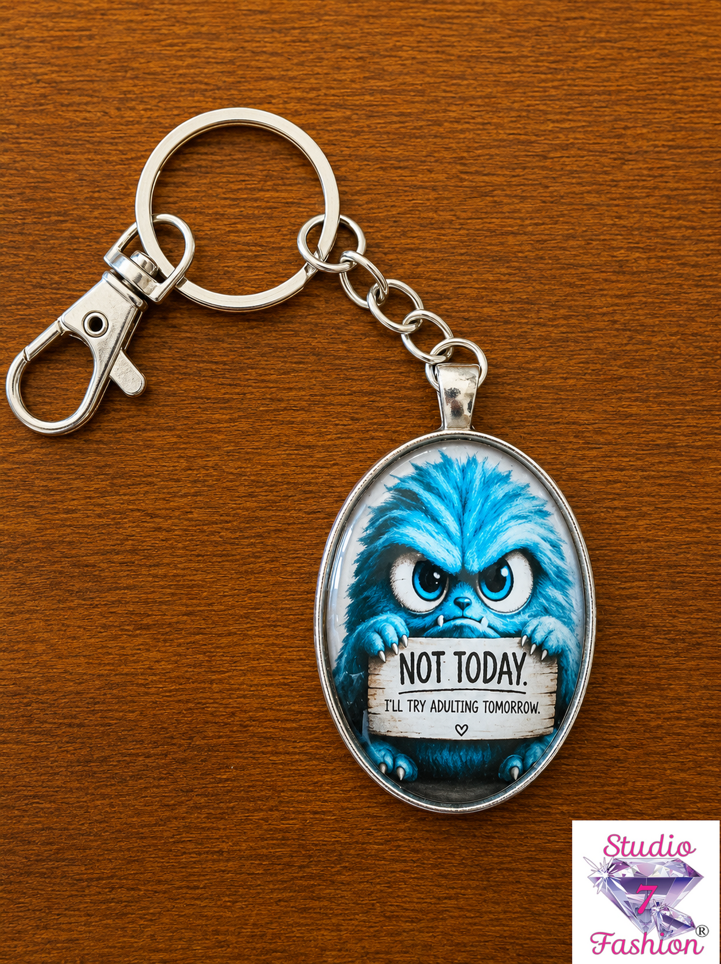 Not Today Grumpy Buddy Keychain