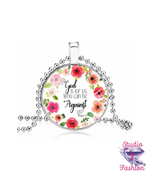 Everlasting Strength Floral Medallion Necklace