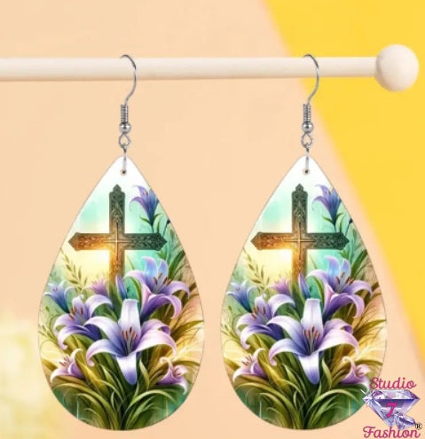 Eternal Lilies Teardrop Earrings