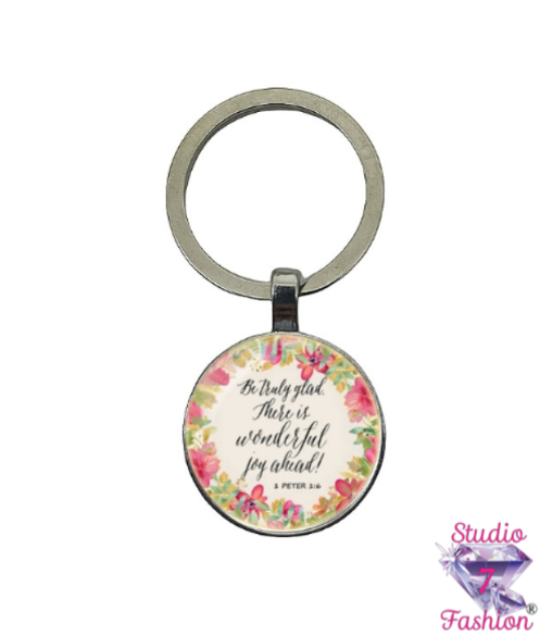 Wonderful Joy Floral Keychain