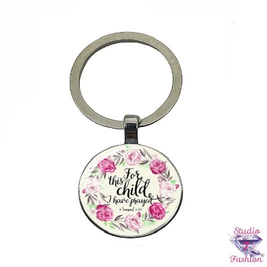 Blessed Motherhood Scripture Keychain