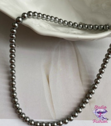 Iron Smoke Pearl Necklace