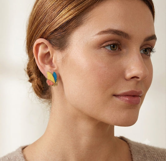 Pastel Flutter Stud Earrings